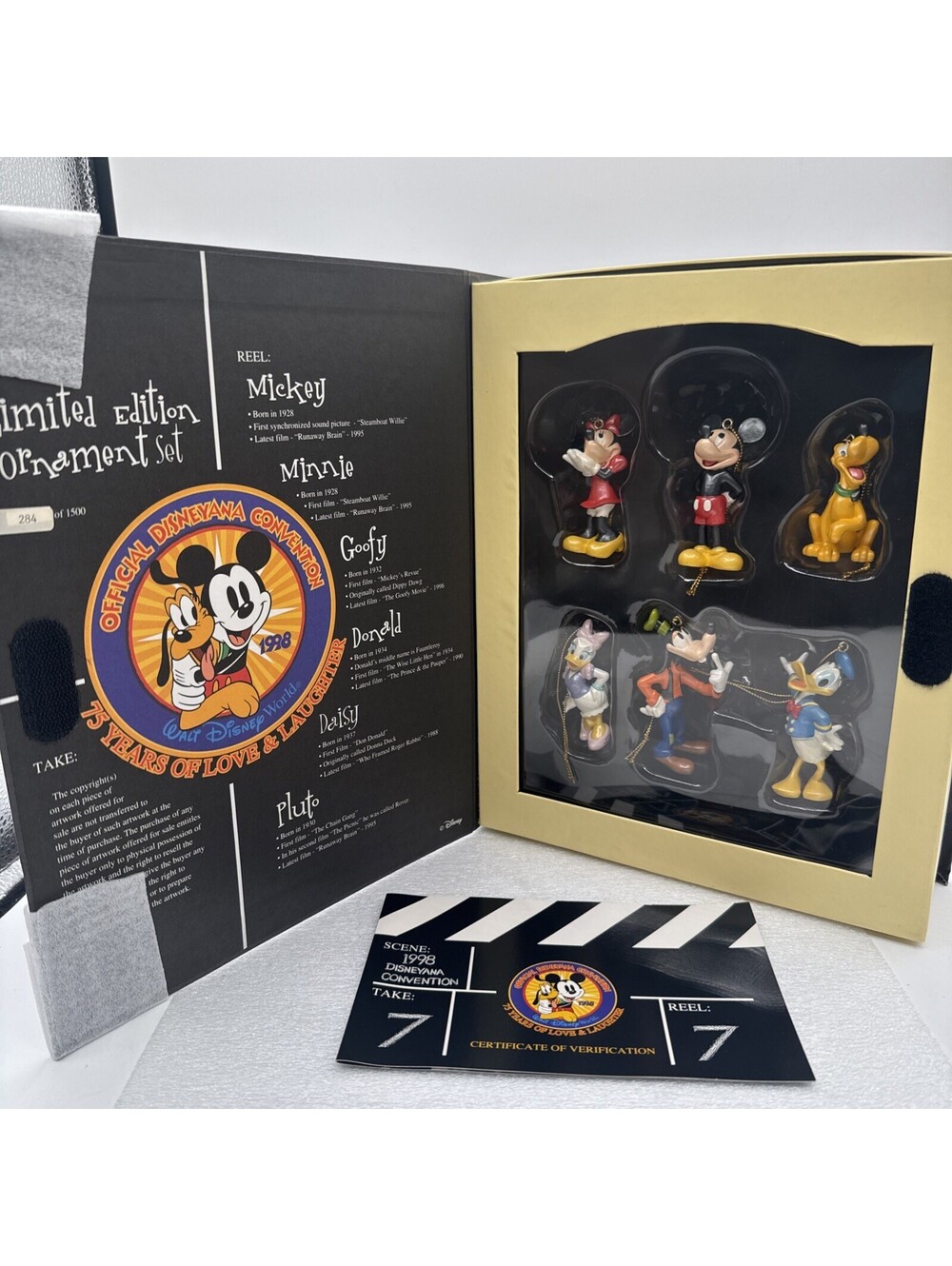 Disney Casting Call Fab 6 Mickey Storybook Ornament Set 1998 LE 284/1500 New